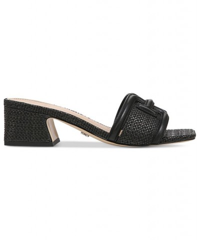 Waylon Block-Heel Slide Sandals Black $67.20 Shoes