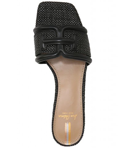 Waylon Block-Heel Slide Sandals Black $67.20 Shoes