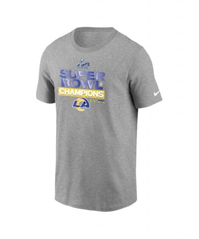 Men's Heather Charcoal Los Angeles Rams 2021 Super Bowl Champions Locker Room Trophy Collection T-Shirt $19.20 T-Shirts