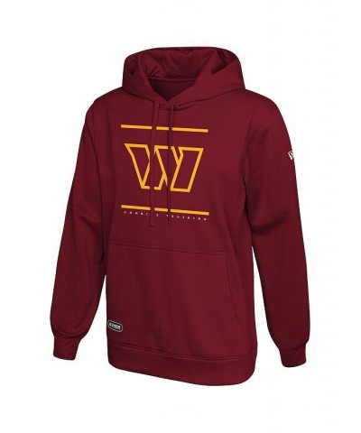 Men's Burgundy Washington Commanders Combine Authentic Split Defense Pullover Hoodie $29.76 Sweatshirt