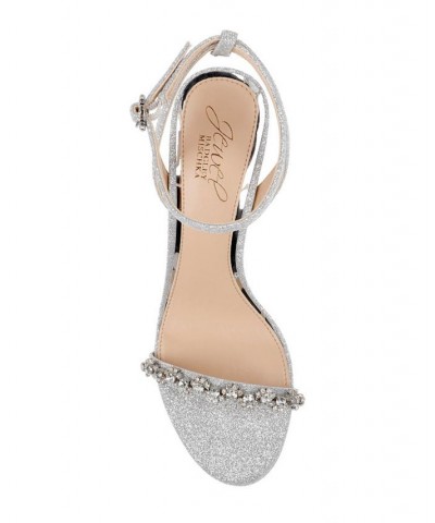 Women's Alyna Evening Sandals Silver $42.57 Shoes