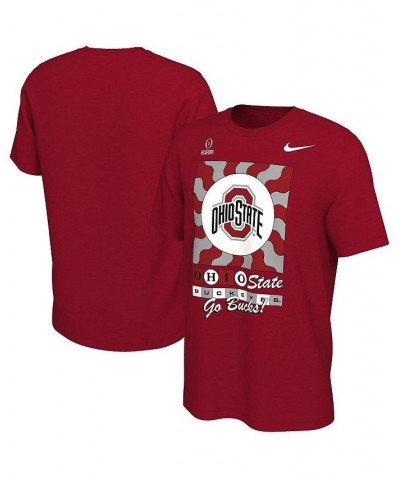 Men's Scarlet Ohio State Buckeyes 2022 College Football Playoff Media Night T-shirt $23.19 T-Shirts