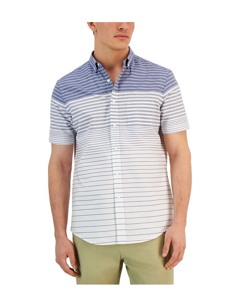 Men's Sail Stripe Poplin Shirt Blue $31.54 Shirts