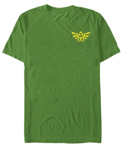 Nintendo Men's Legend of Zelda Royal Crest Left Chest Pocket Logo Short Sleeve T-Shirt Green $15.05 T-Shirts