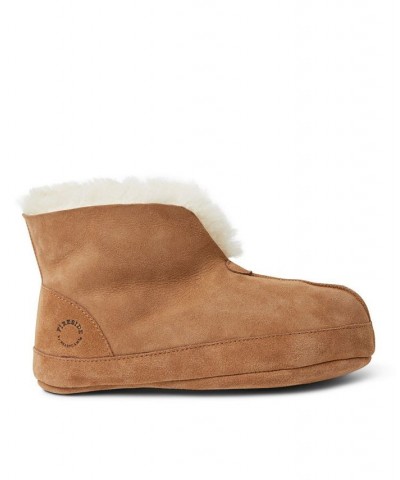 Men's Byron Bay Genuine Shearling Boot Slippers Brown $45.58 Shoes