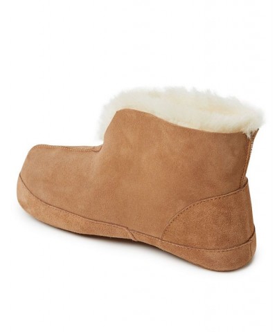 Men's Byron Bay Genuine Shearling Boot Slippers Brown $45.58 Shoes