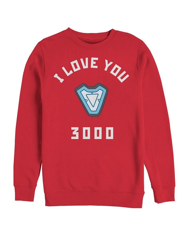 Marvel Men's Avengers Endgame Core Reactor I Love You 3000, Crewneck Fleece Red $32.44 Sweatshirt