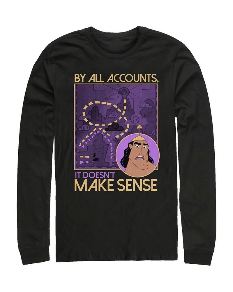 Disney Men's Emperor's New Groove Kronk Doesn't Make Sense, Long Sleeve T-Shirt Black $22.39 T-Shirts