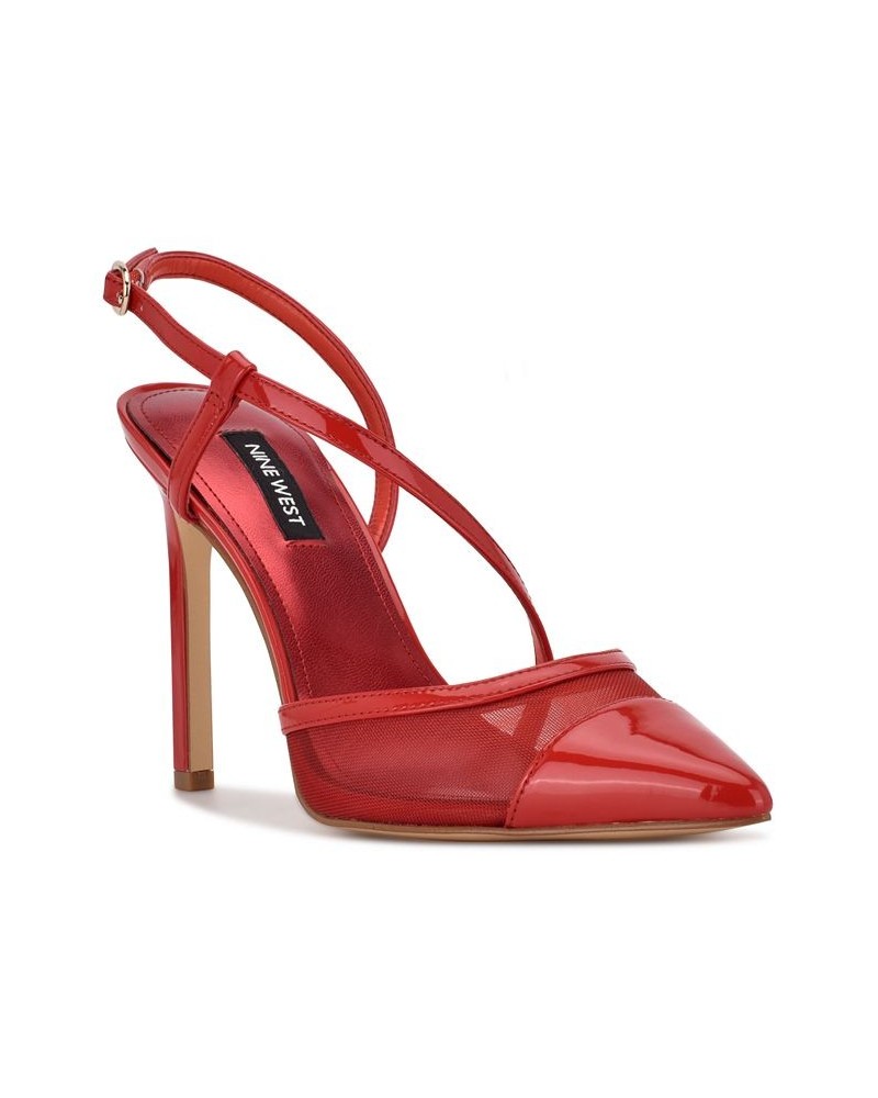 Women's Timie Ankle Strap Pumps Red $41.58 Shoes