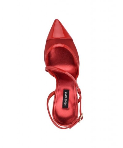 Women's Timie Ankle Strap Pumps Red $41.58 Shoes