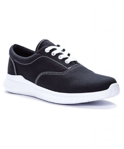 Women's Flicker Canvas Sneakers Black $38.22 Shoes