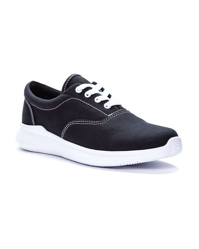 Women's Flicker Canvas Sneakers Black $38.22 Shoes