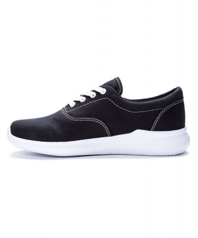 Women's Flicker Canvas Sneakers Black $38.22 Shoes