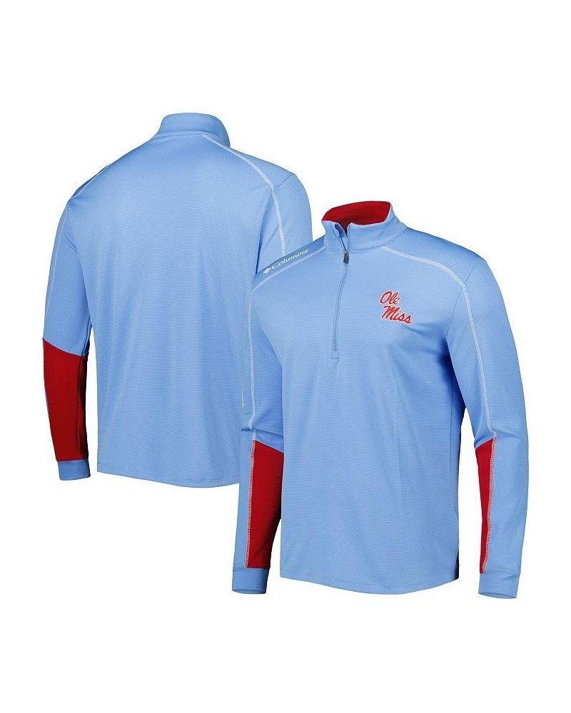 Men's Powder Blue Ole Miss Rebels Shotgun 2.0 Omni-Wick Quarter-Zip Jacket $50.00 Jackets