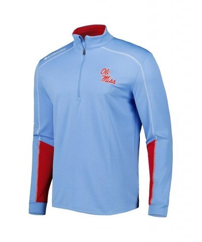 Men's Powder Blue Ole Miss Rebels Shotgun 2.0 Omni-Wick Quarter-Zip Jacket $50.00 Jackets