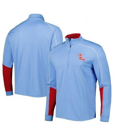 Men's Powder Blue Ole Miss Rebels Shotgun 2.0 Omni-Wick Quarter-Zip Jacket $50.00 Jackets