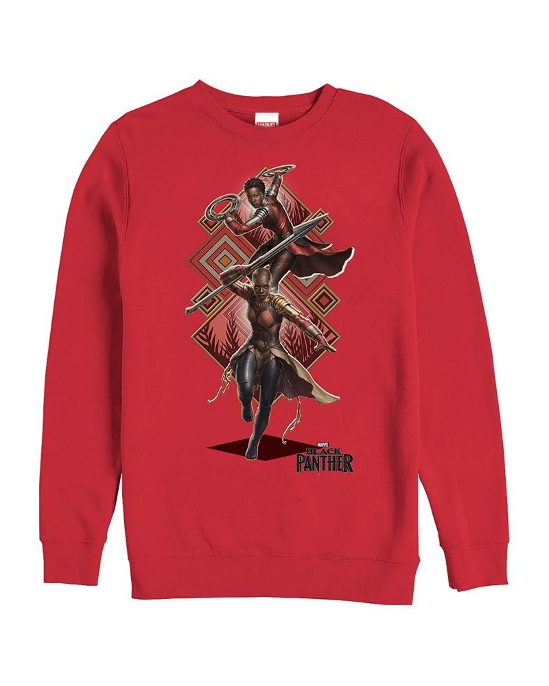 Marvel Men's Black Panther Shuri Nakia Girl Power Action Pose, Crewneck Fleece Red $30.79 Sweatshirt