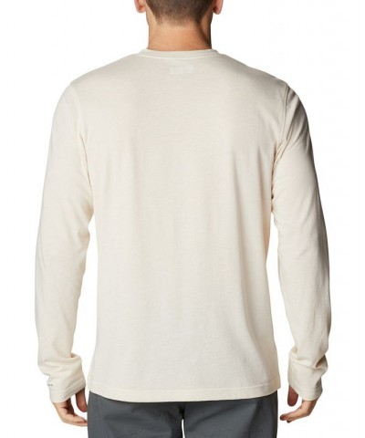 Men's Thistletown Hills Logo Graphic Long-Sleeve Tech Henley White $14.00 T-Shirts