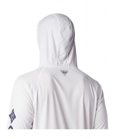 Men's Terminal Tackle UPF 50 Hoodie White $31.35 Sweatshirt