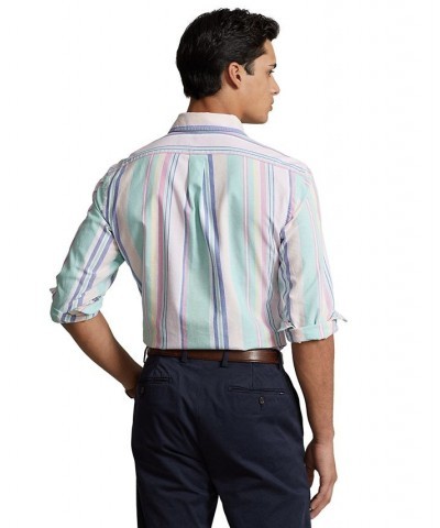 Men's Classic-Fit Oxford Shirt Seafoam/Pink Multi $49.95 Shirts