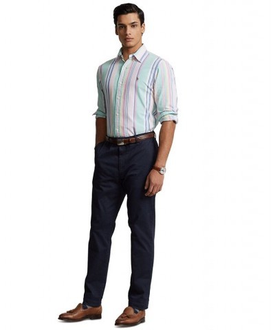 Men's Classic-Fit Oxford Shirt Seafoam/Pink Multi $49.95 Shirts