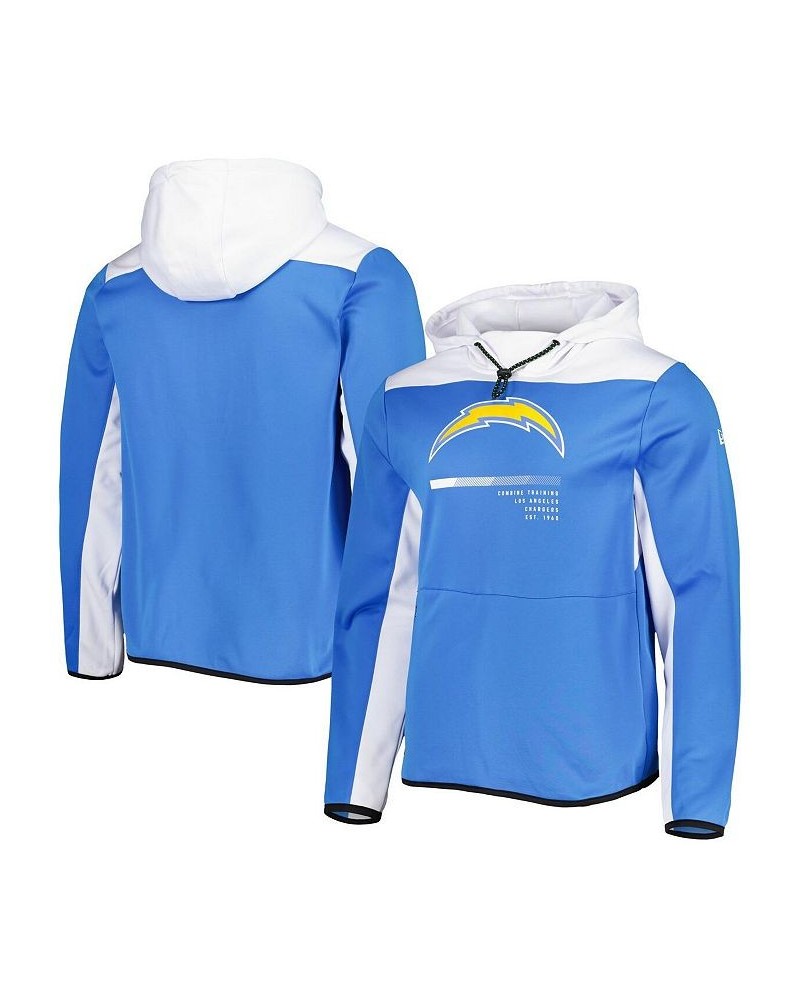 Men's Powder Blue Los Angeles Chargers Combine Authentic Hard Hitter Pullover Hoodie $27.45 Sweatshirt