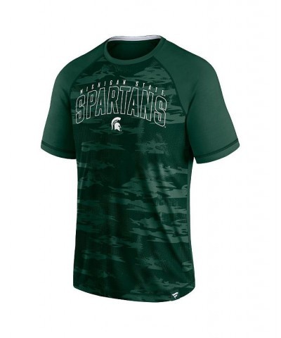 Men's Branded Green Michigan State Spartans Arch Outline Raglan T-shirt $18.90 T-Shirts