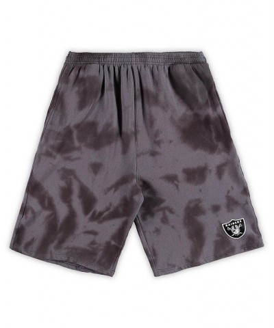 Men's Charcoal Las Vegas Raiders Big and Tall Tie-Dye Shorts $20.68 Shorts