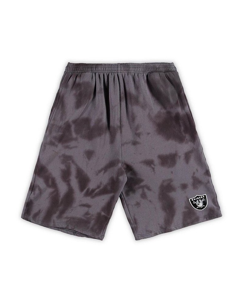 Men's Charcoal Las Vegas Raiders Big and Tall Tie-Dye Shorts $20.68 Shorts