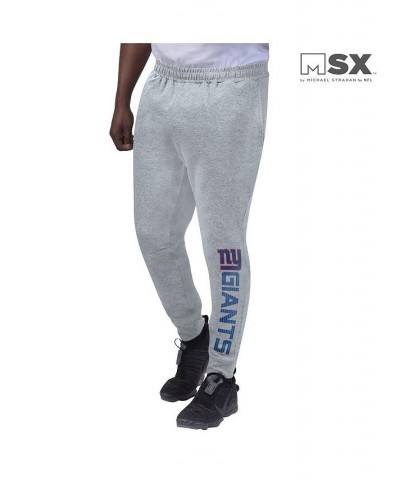 Men's Heathered Gray New York Giants Jogger Pants $37.80 Pants