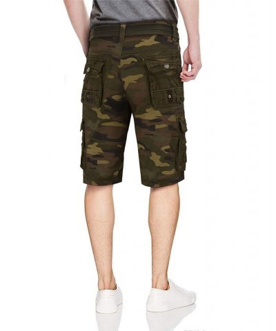 Men's Belted Snap Detail Cargo Shorts PD04 $34.22 Shorts