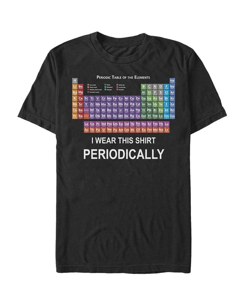 Men's Generic Additude Wear Periodically Short Sleeve Crew T-shirt Black $18.54 T-Shirts