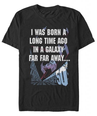 Men's Born Long Ago Short Sleeve Crew T-shirt Black $18.54 T-Shirts