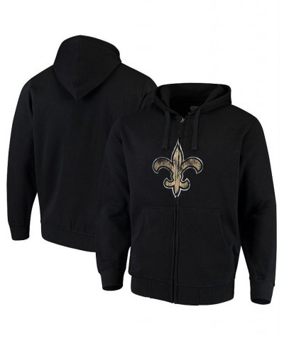 Men's Black New Orleans Saints Primary Logo Full-Zip Hoodie $33.81 Sweatshirt