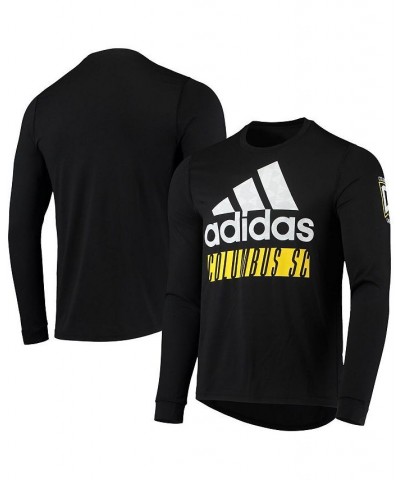 Men's Black Columbus Crew Vintage-Like Long Sleeve T-shirt $23.00 T-Shirts