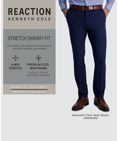 Men's Gabardine Skinny/Extra-Slim Fit Performance Stretch Flat-Front Dress Pants PD03 $19.68 Pants