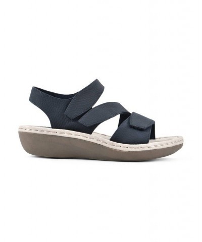 Women's Calibre Wedge Comfort Sandals Blue $34.50 Shoes