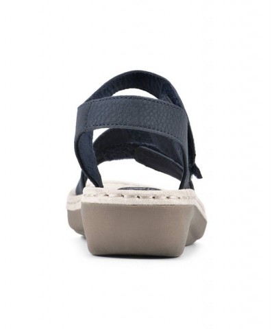 Women's Calibre Wedge Comfort Sandals Blue $34.50 Shoes