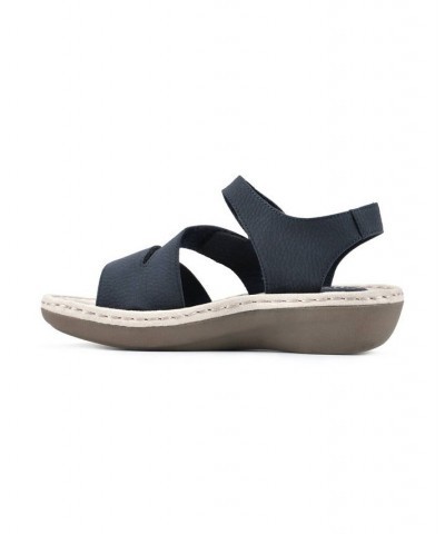 Women's Calibre Wedge Comfort Sandals Blue $34.50 Shoes