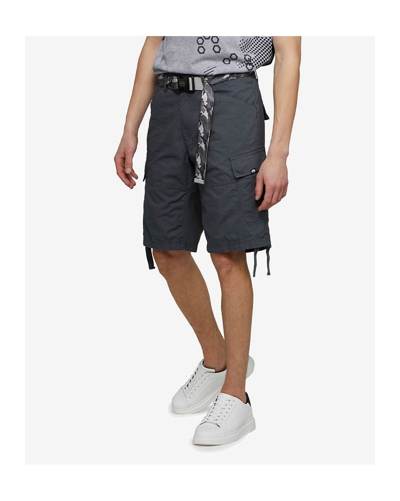 Men's Big and Tall Recon-Go Belted Cargo Shorts Charcoal Gray $29.00 Shorts