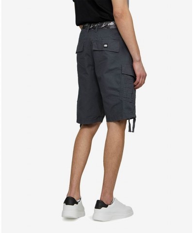 Men's Big and Tall Recon-Go Belted Cargo Shorts Charcoal Gray $29.00 Shorts