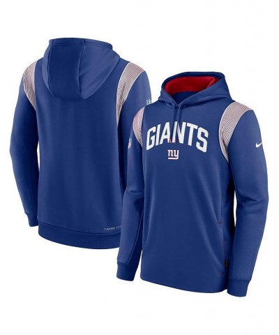 Men's Royal New York Giants Sideline Athletic Stack Performance Pullover Hoodie $39.41 Sweatshirt