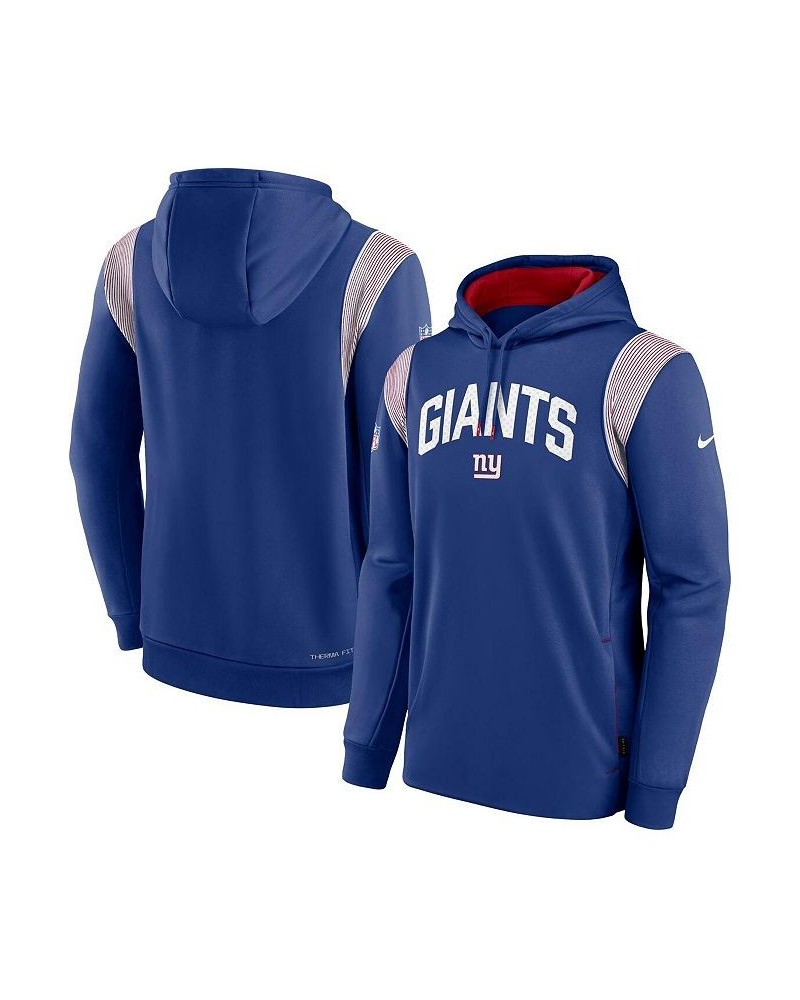 Men's Royal New York Giants Sideline Athletic Stack Performance Pullover Hoodie $39.41 Sweatshirt