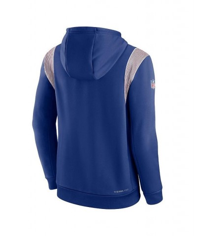 Men's Royal New York Giants Sideline Athletic Stack Performance Pullover Hoodie $39.41 Sweatshirt