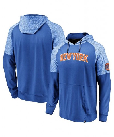 Men's Branded Blue New York Knicks Made To Move Space Dye Raglan Pullover Hoodie $34.09 Sweatshirt