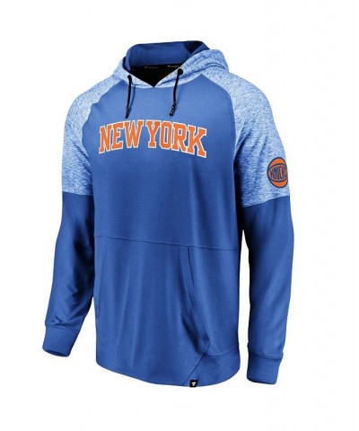 Men's Branded Blue New York Knicks Made To Move Space Dye Raglan Pullover Hoodie $34.09 Sweatshirt