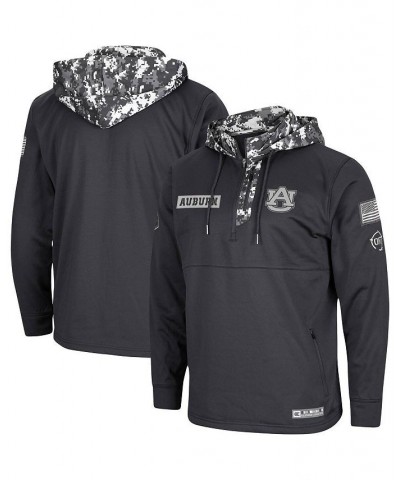 Men's Charcoal Auburn Tigers OHT Military-Inspired Appreciation Digi Camo Quarter-Zip Hoodie $41.65 Sweatshirt