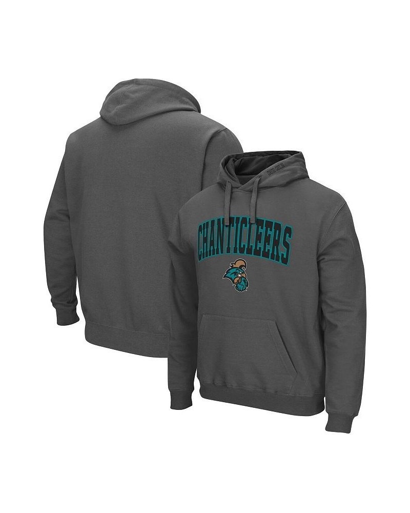 Men's Charcoal Coastal Carolina Chanticleers Arch and Logo Pullover Hoodie $29.14 Sweatshirt