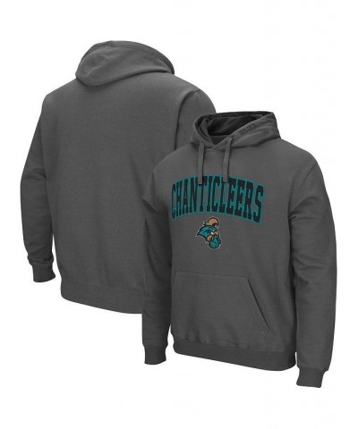 Men's Charcoal Coastal Carolina Chanticleers Arch and Logo Pullover Hoodie $29.14 Sweatshirt