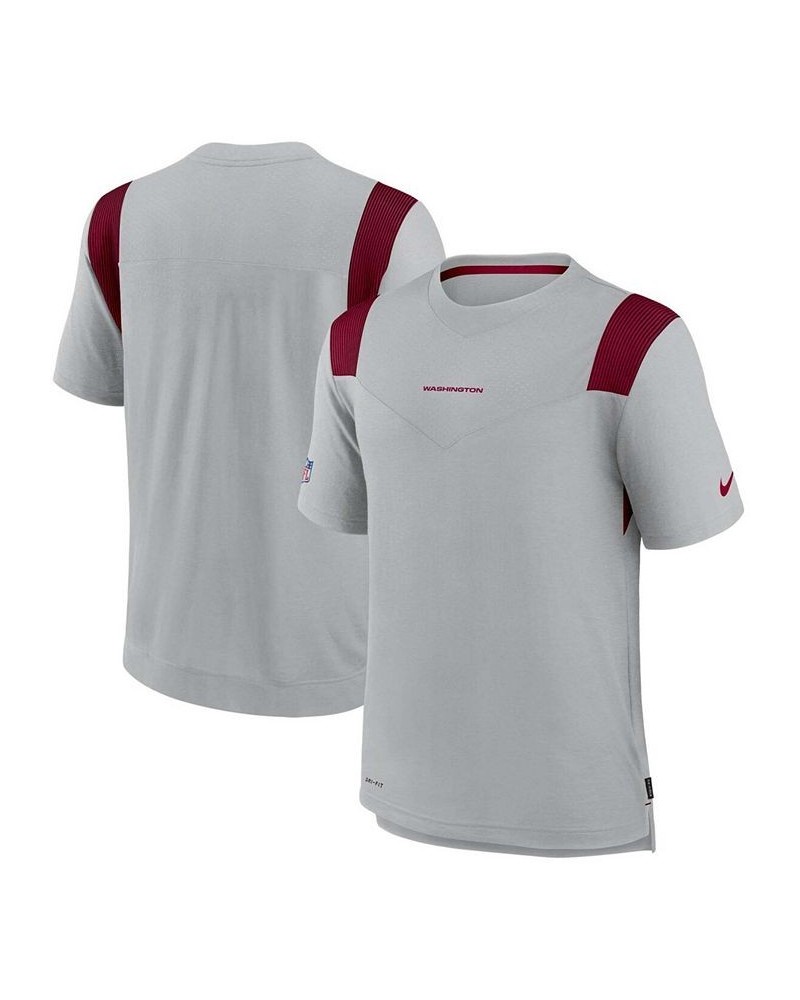 Men's Gray Washington Football Team Sideline Player UV Performance T-shirt $31.50 T-Shirts